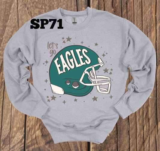 Let's Go Eagles Helmet