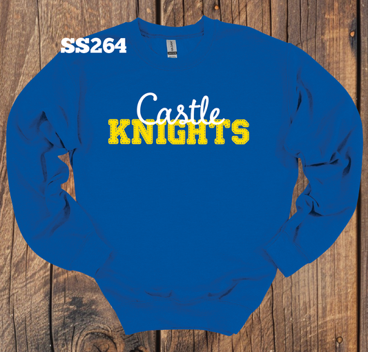 Castle Faux Stitched Crew