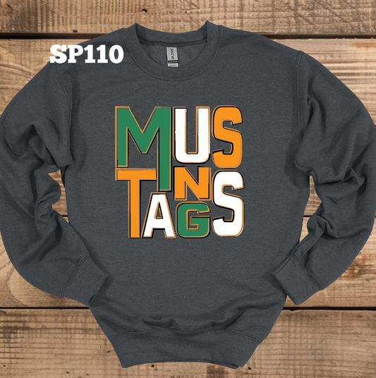 Golfmoor Mustangs - Stacked Crew