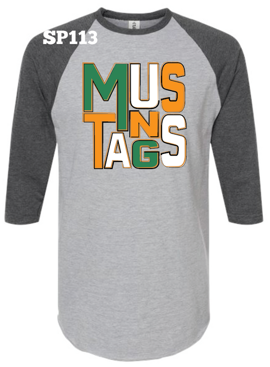 Golfmoor Mustangs - Stacked Raglan