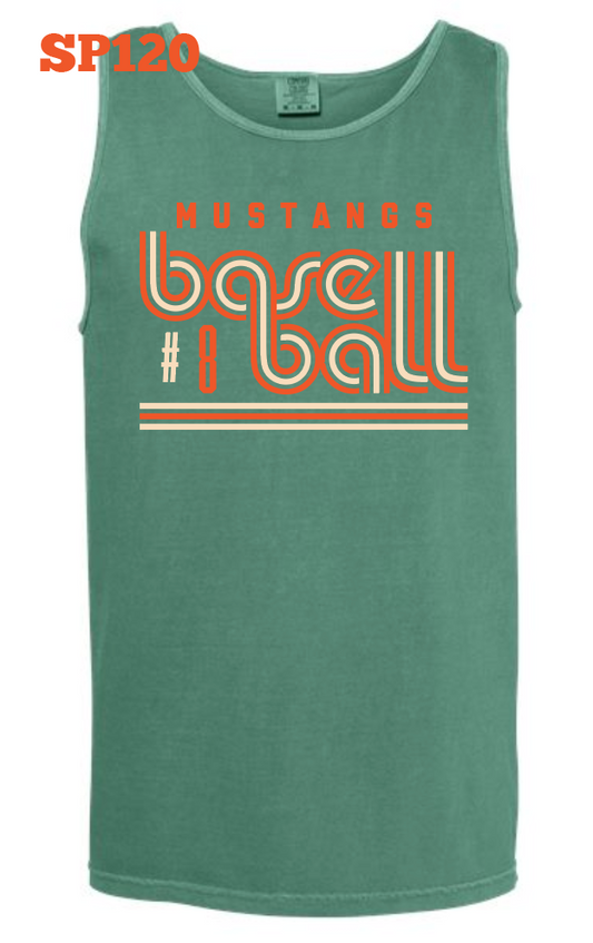 Mustangs Baseball Retro Tank w/ Custom Number