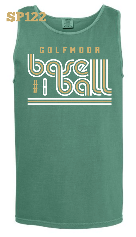 Golfmoor Baseball Retro Tank w/ Custom Number
