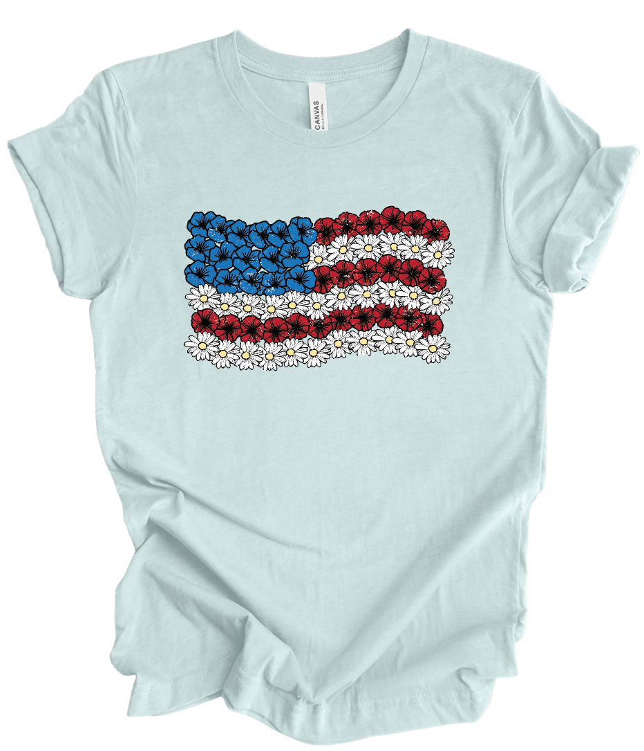 Floral USA Flag