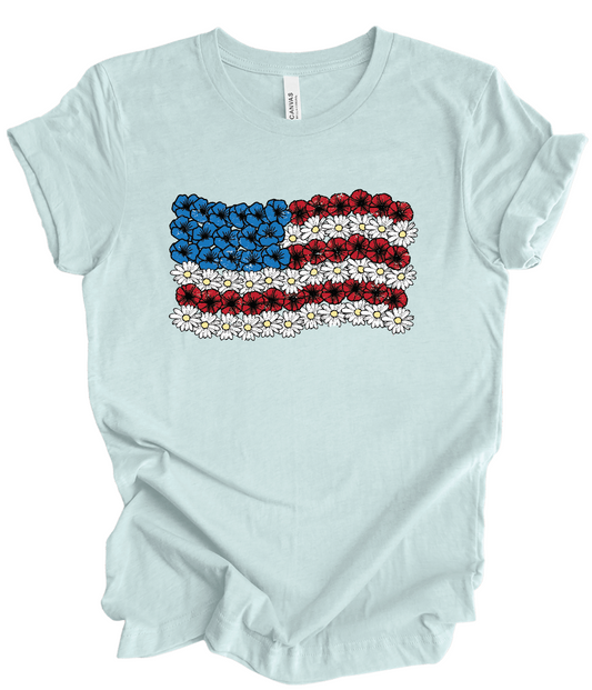 Floral USA Flag