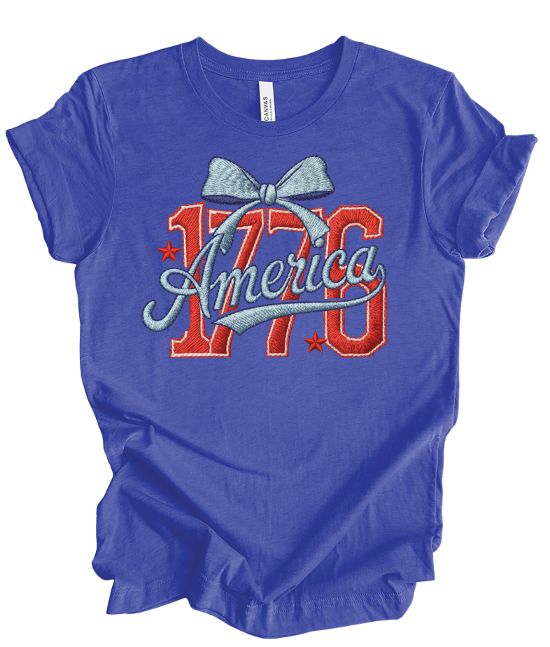 America 1776 Faux Embroidered
