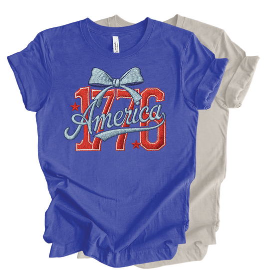 America 1776 Faux Embroidered