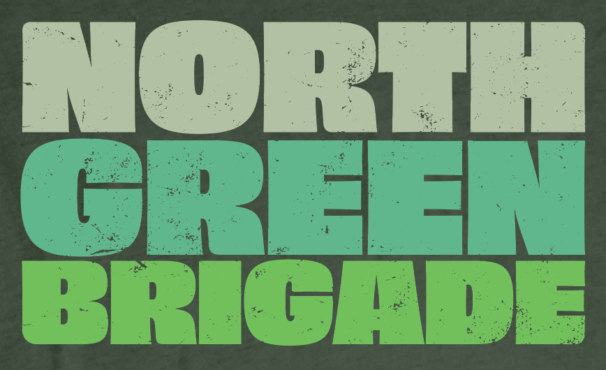 North Green Brigade Stacked - Vintage Print