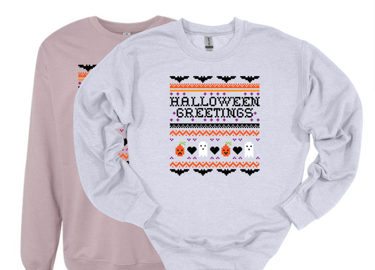 Halloween Greetings Crew (Ugly Sweater)