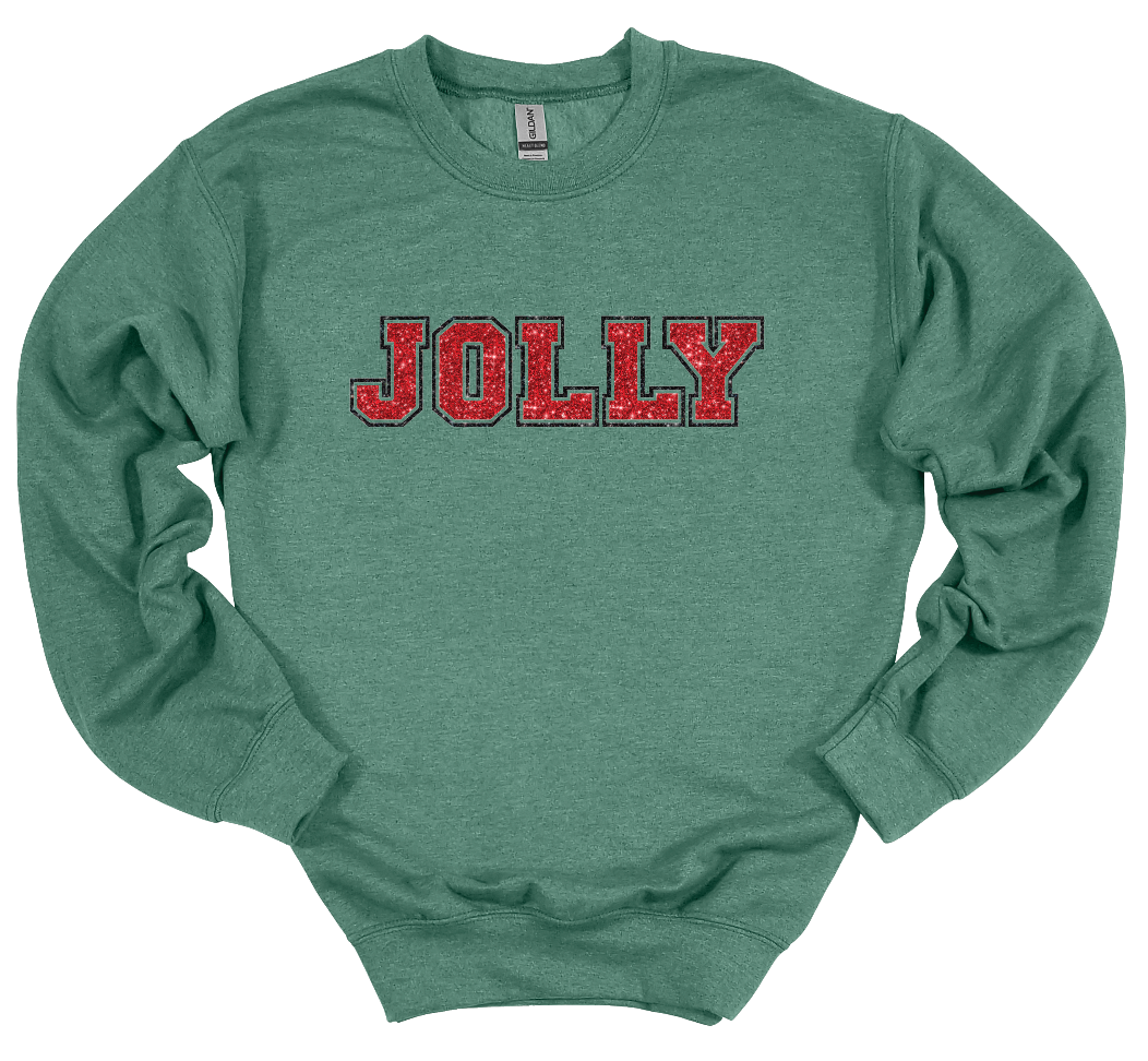 Jolly - Faux Glitter Crew