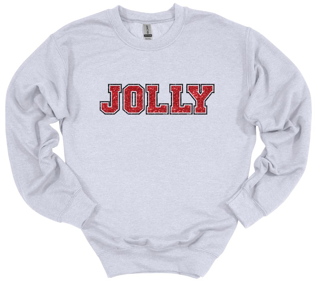 Jolly - Faux Glitter Crew