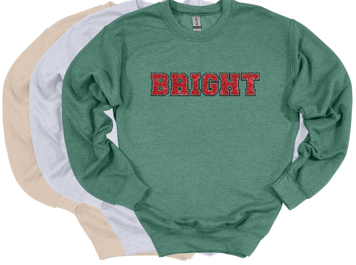 Bright - Faux Glitter Crew