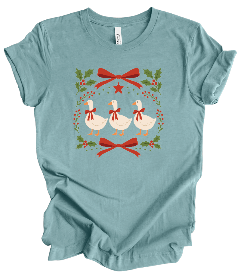 Vintage Christmas Goose - Short Sleeve