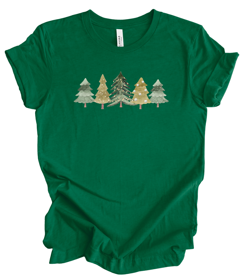 Watercolor Christmas Trees