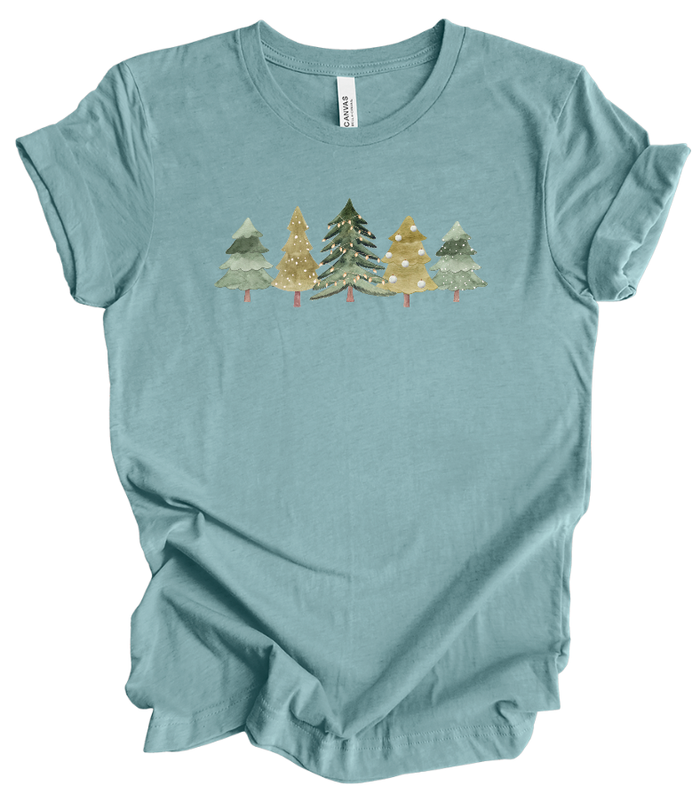 Watercolor Christmas Trees