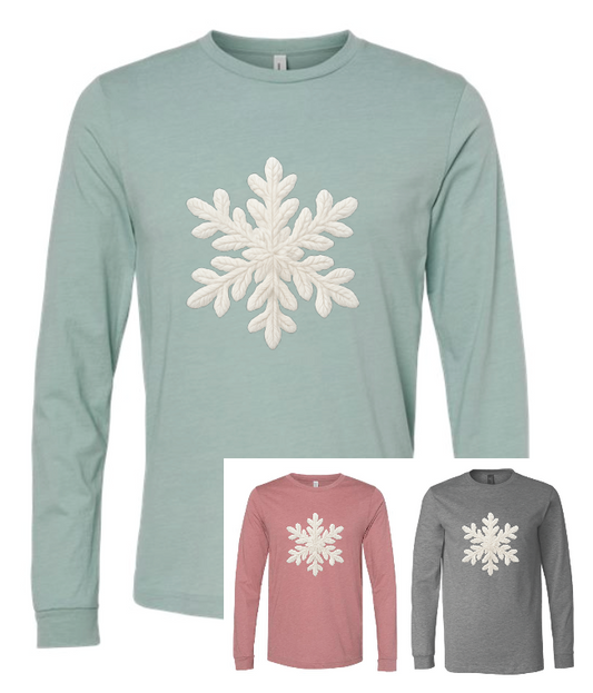 Snowflake - Faux Knitted - Long Sleeve
