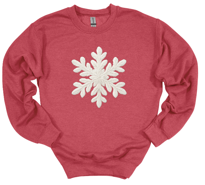 Snowflake - Faux Knitted - Crew