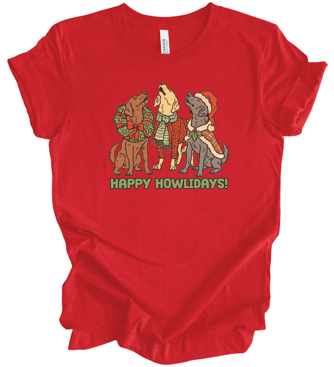 Happy Howlidays - 3 dogs