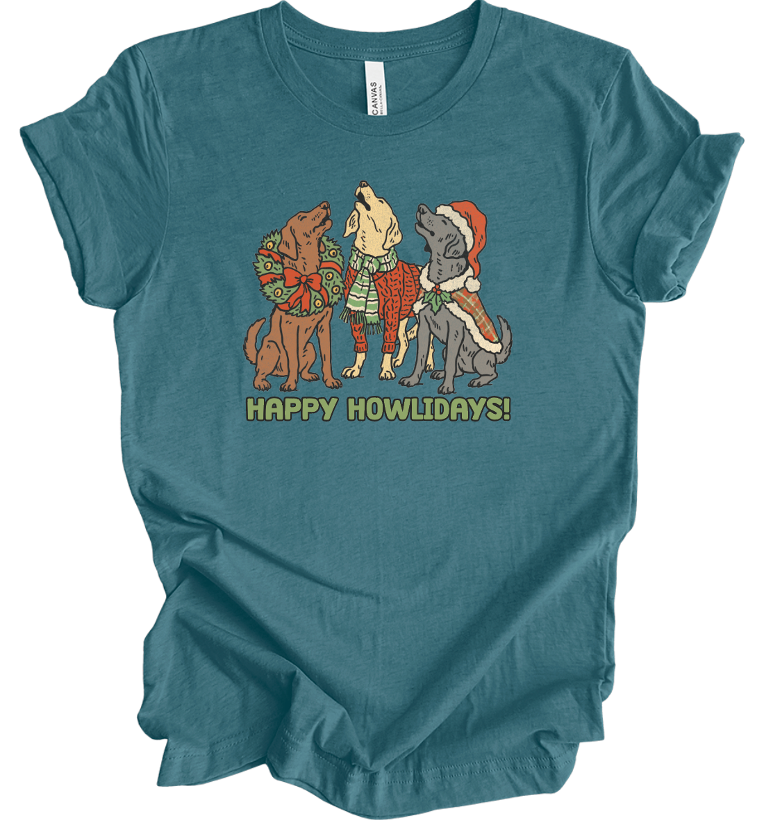 Happy Howlidays - 3 dogs