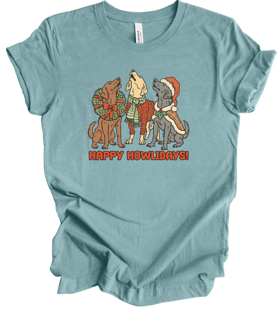 Happy Howlidays - 3 dogs