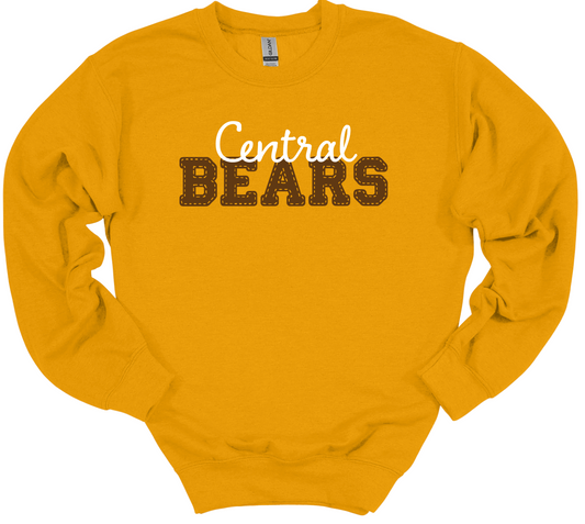 Central Bears Faux Stitched Crew IN-STOCK