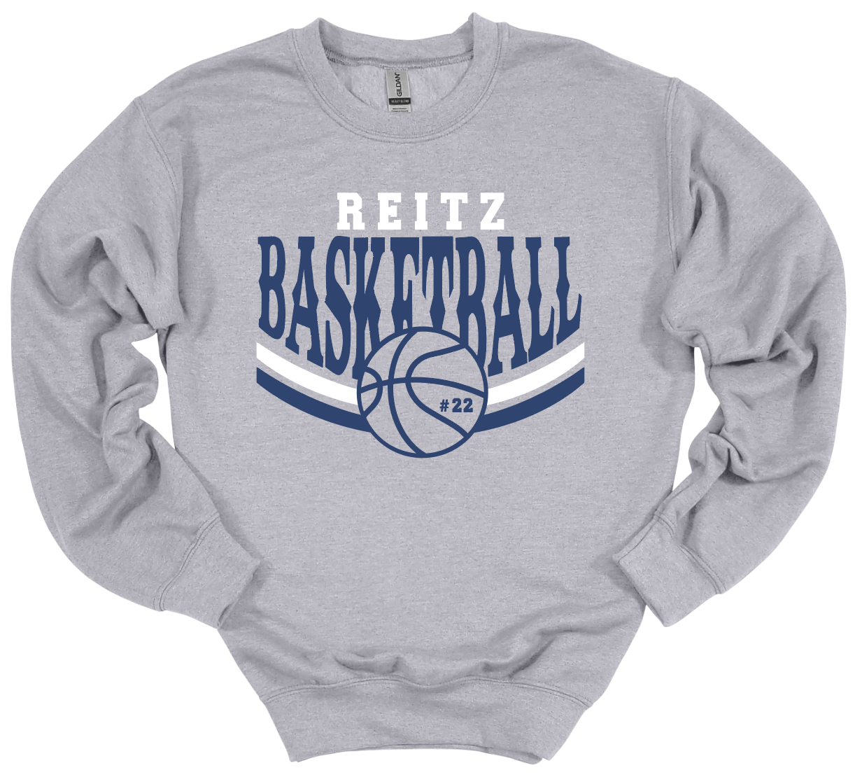 Panthers Basketball w/ Custom Number - Crew or Hoodie