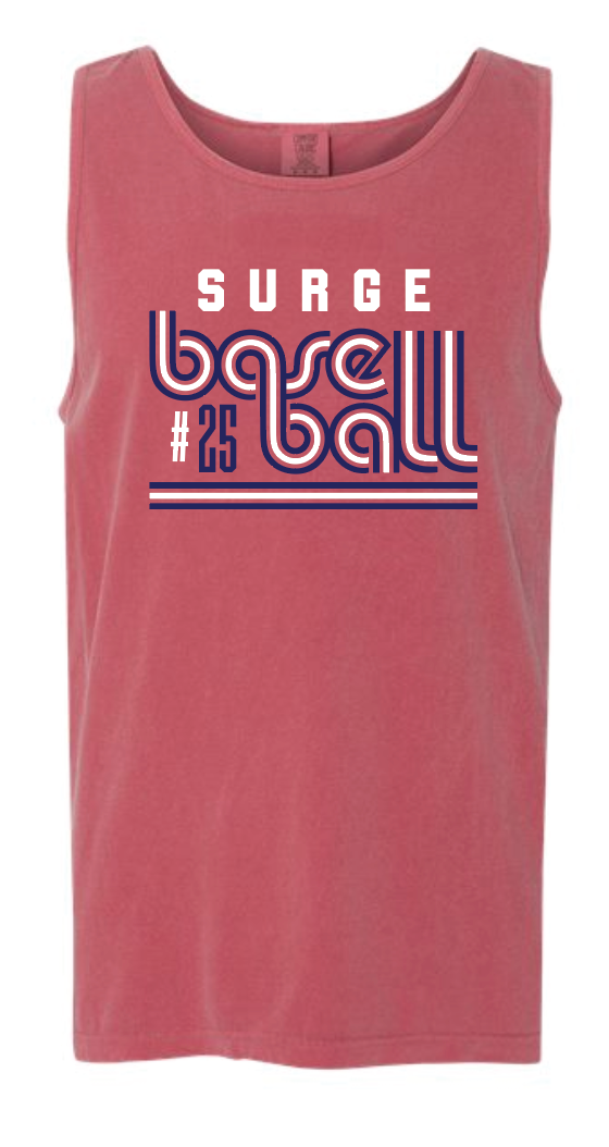 Surge Baseball Retro Tank w/ Custom Number