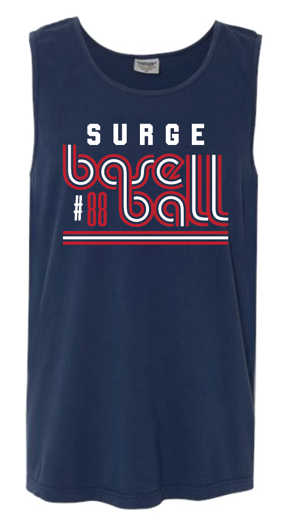 Surge Baseball Retro Tank w/ Custom Number