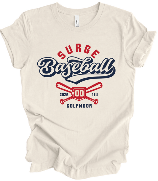 Surge Baseball 2026 11U w/ Custom Number