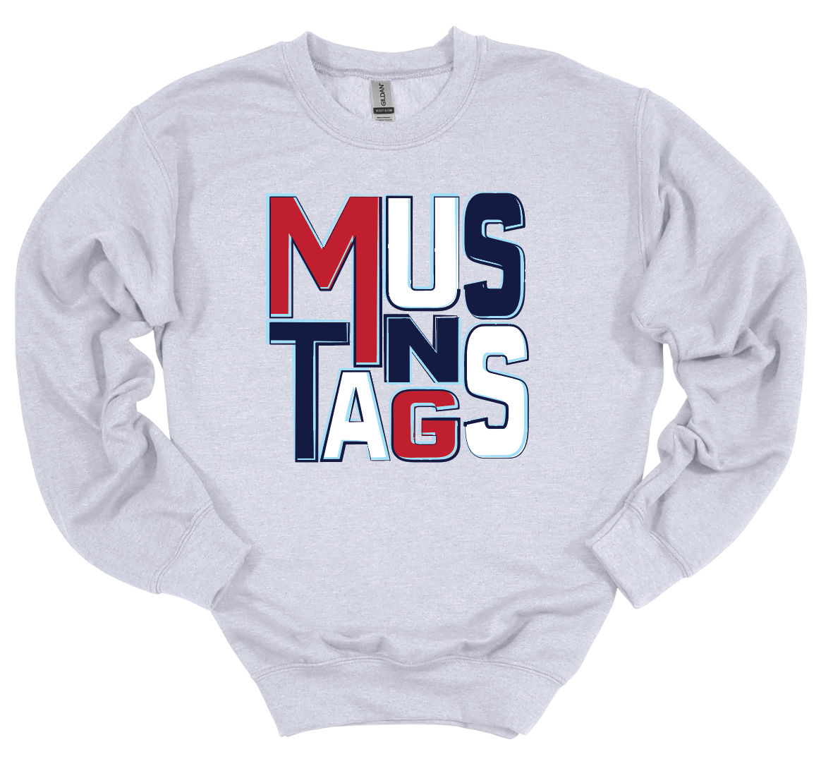 Golfmoor Mustangs - Stacked Crew