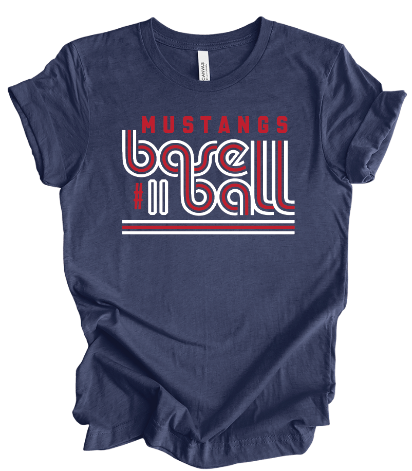 Mustangs Baseball Retro w/ Custom Number