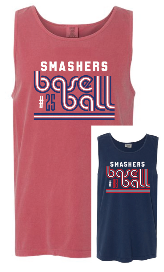 Smashers Baseball Retro Tank w/ Custom Number