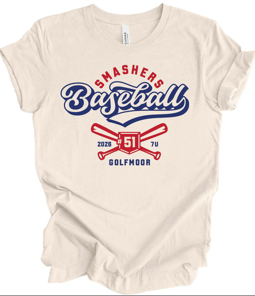 Smashers Baseball 2026 10U w/ Custom Number