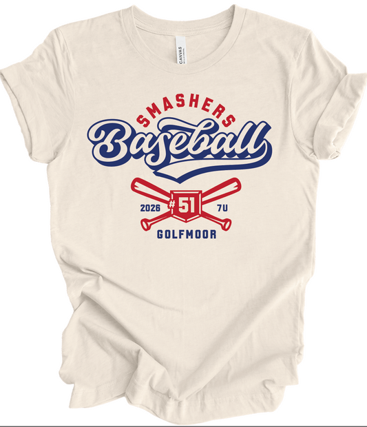 Smashers Baseball 2026 10U w/ Custom Number