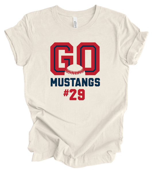 Go Mustangs w/ Custom Number