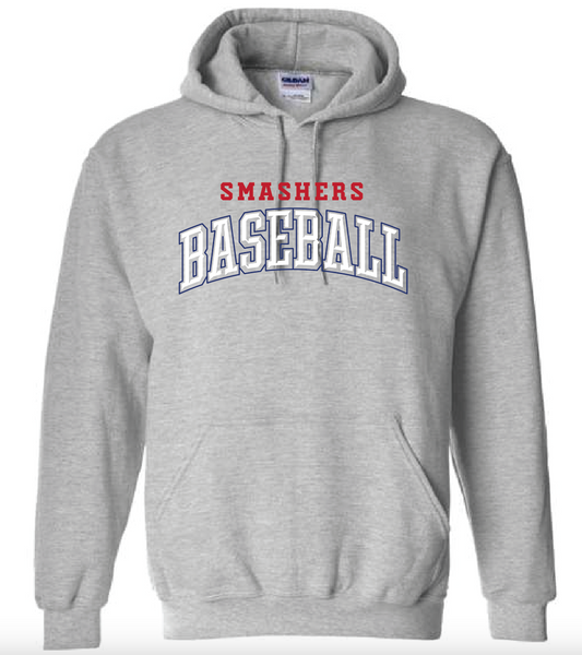 Smashers Baseball Grey Hoodie
