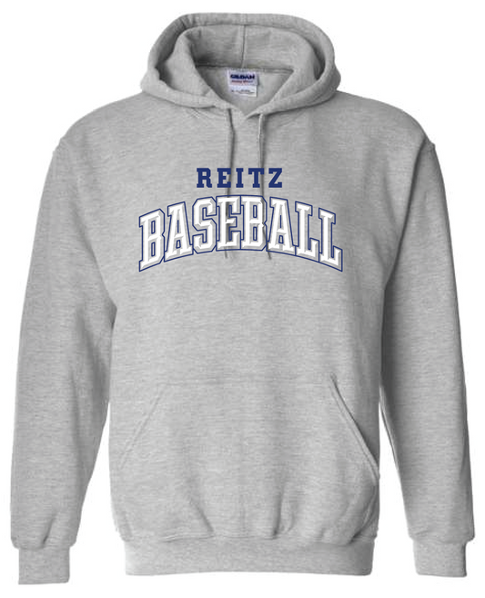 Reitz Baseball Grey Hoodie
