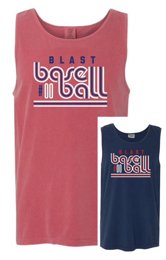 Blast Baseball Retro Tank w/ Custom Number