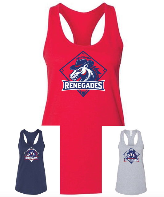 Renegades Horse Logo Bella+Canvas Racer Tank - WOMEN'S FIT