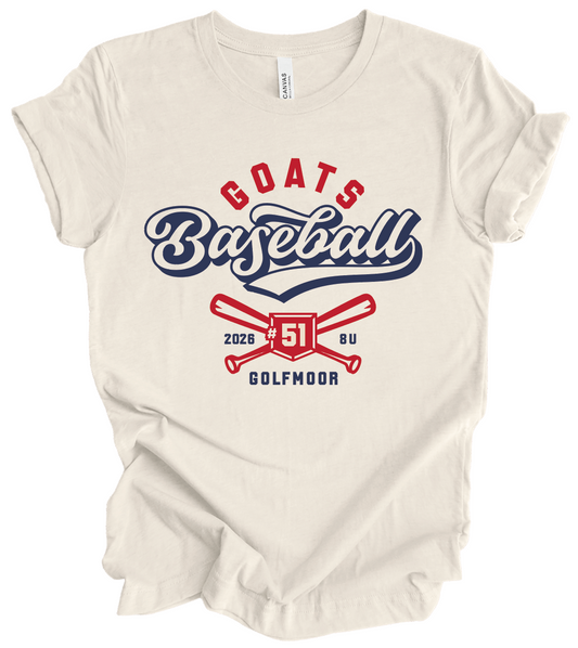 Goats Baseball 2026 8U w/ Custom Number