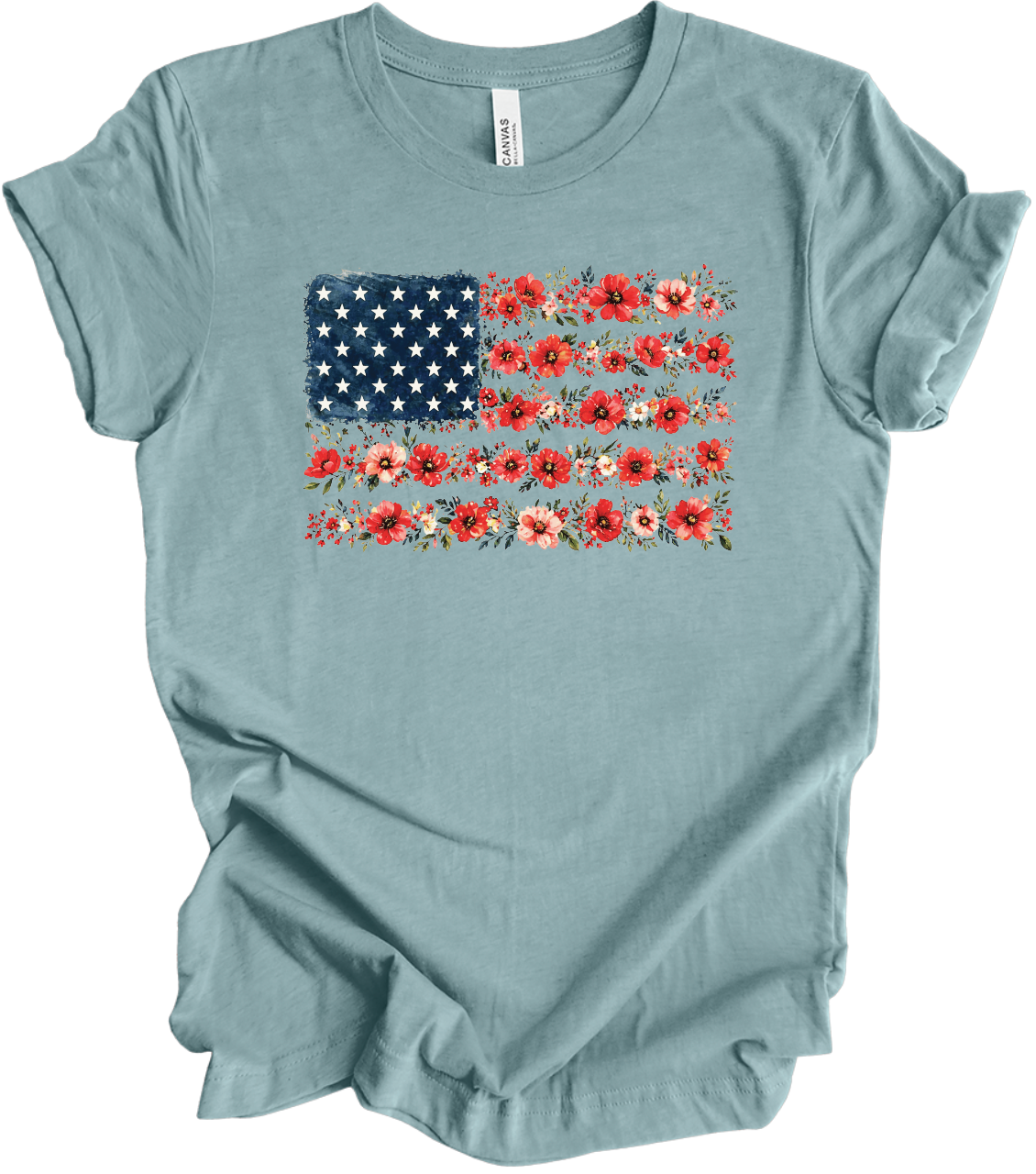 Floral USA Flag