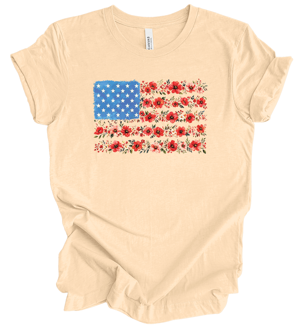 Floral USA Flag