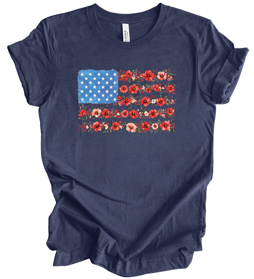 Floral USA Flag