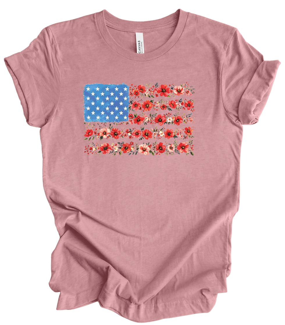 Floral USA Flag