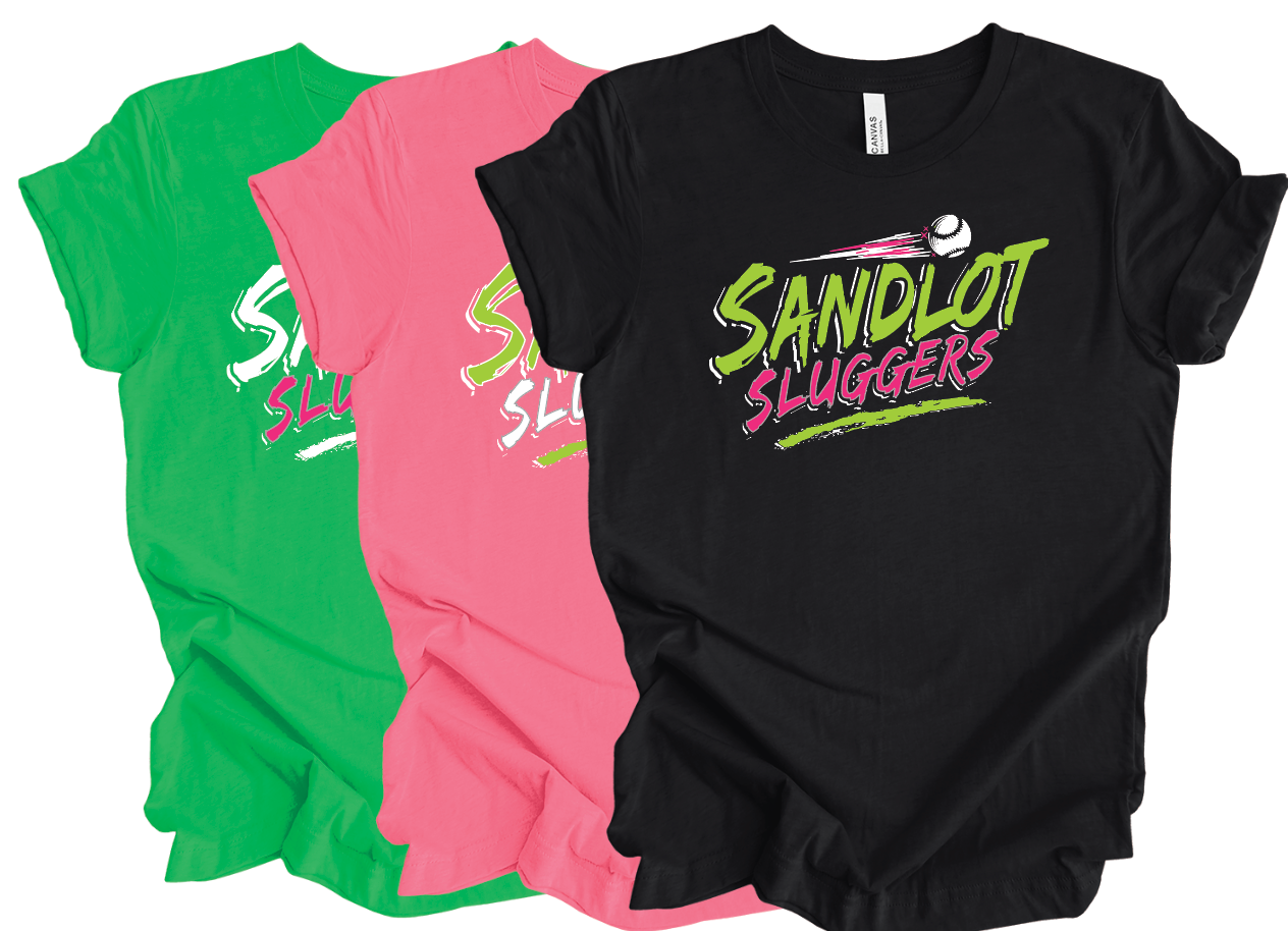 Sandlot Sluggers Neon Logo T-Shirt