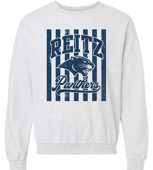 Reitz Panthers Preppy Stripes Crew