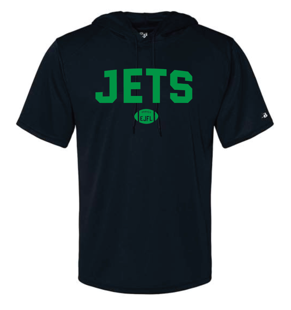EJFL Jets Classic - Dry Fit Short Sleeve Hooded