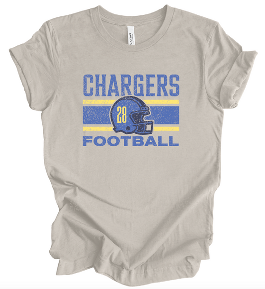 EJFL Chargers Helmet w/ Custom Number