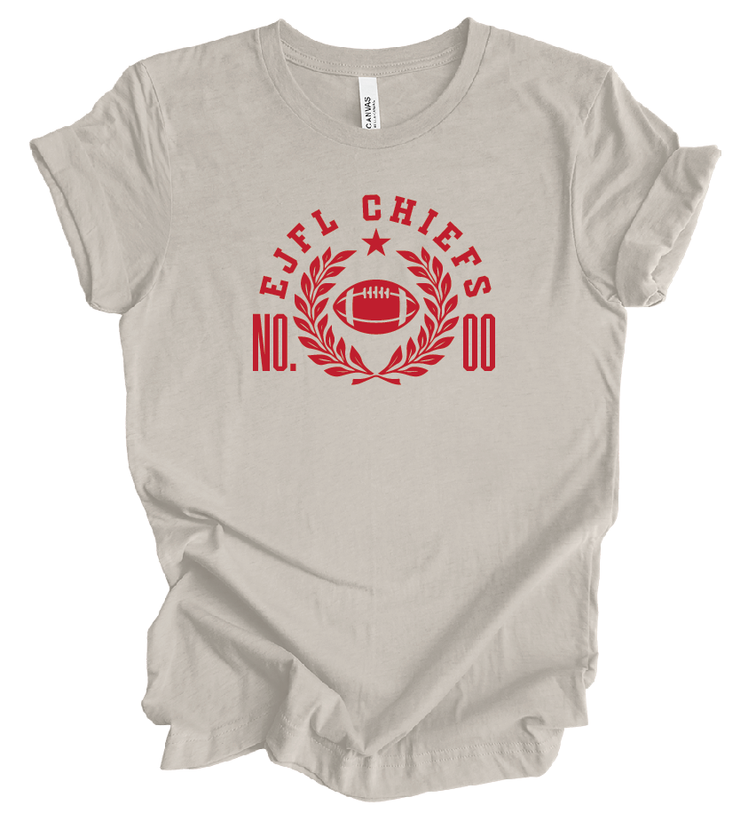 EJFL Chiefs Laurel w/ Custom Number
