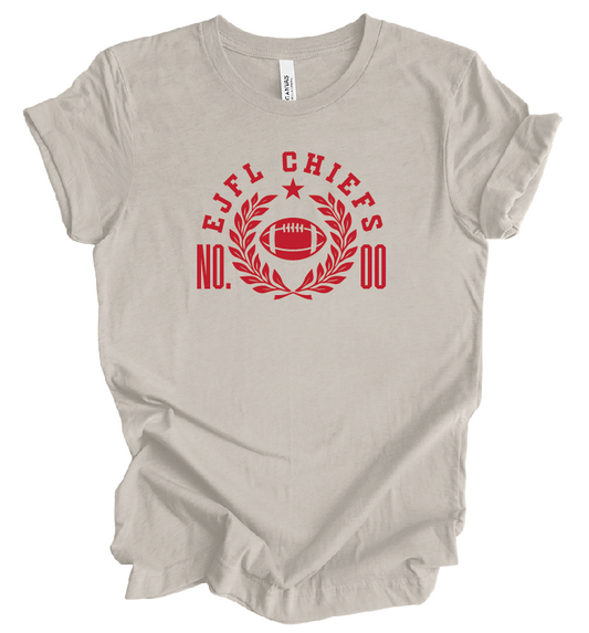 EJFL Chiefs Laurel w/ Custom Number