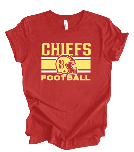 EJFL Chiefs Helmet w/ Custom Number